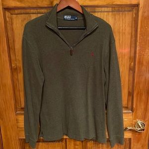 Polo by Ralph Lauren Men’s Quarter Zip sweater- Size M🫒💚